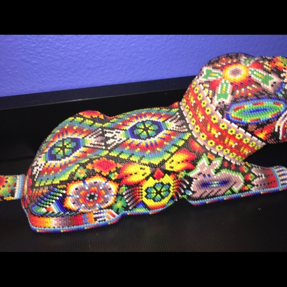 HUICHOL native art Jalisco Mexico signed sculpture - Picture 4 of 14